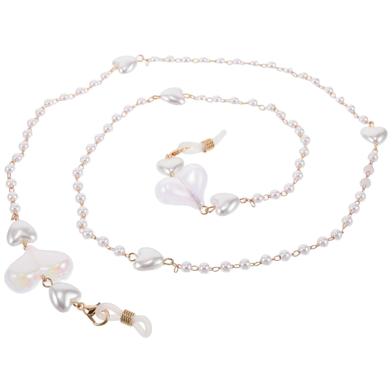 Mask Chain Holder - Peach Heart Mask Chain with Simulation