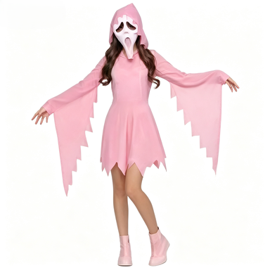 Girls Sparkle Pink Ghost Face  - огляд і ціна Kids Face Mask