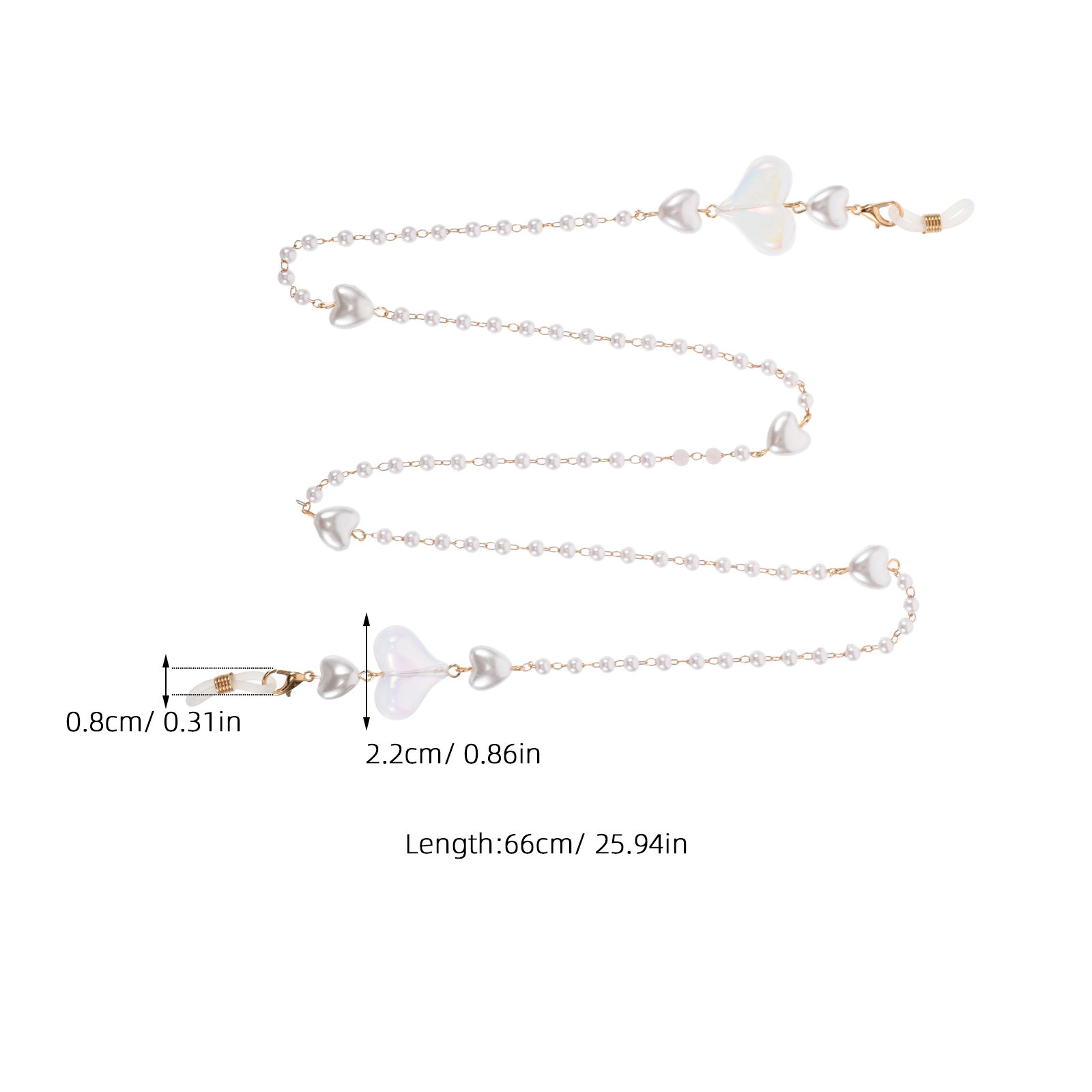 Peach Heart Mask Chain with Si - огляд і ціна Mask Chain Holder